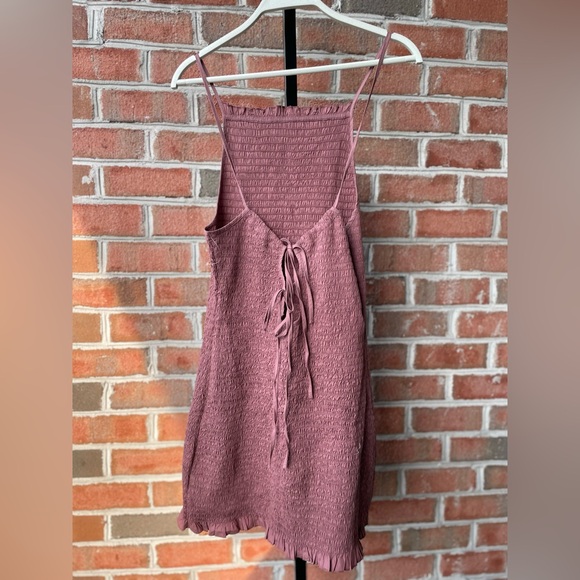 NWT Free People|| Iyla Smocked Mini, In Antique Oak Size Medium - Picture 5 of 8